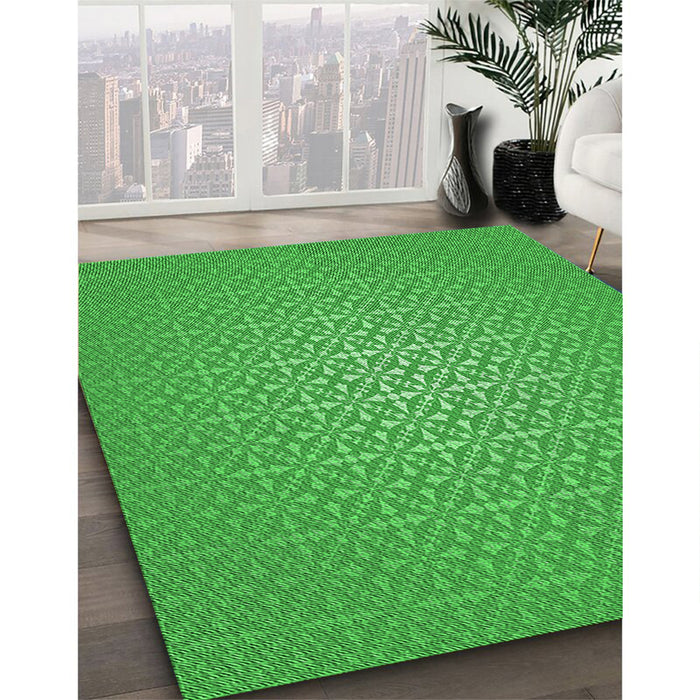 Machine Washable Transitional Neon Green Rug in a Family Room, wshpat324grn