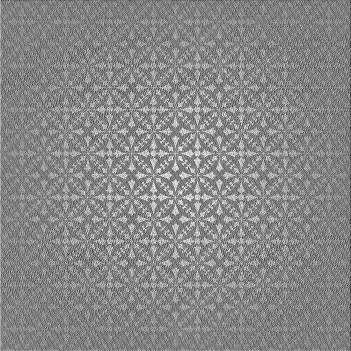 Round Patterned Dark Gray Rug, pat324gry