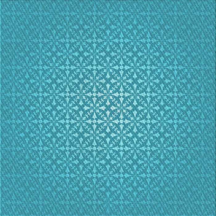 Round Patterned Dark Turquoise Green Rug, pat324lblu