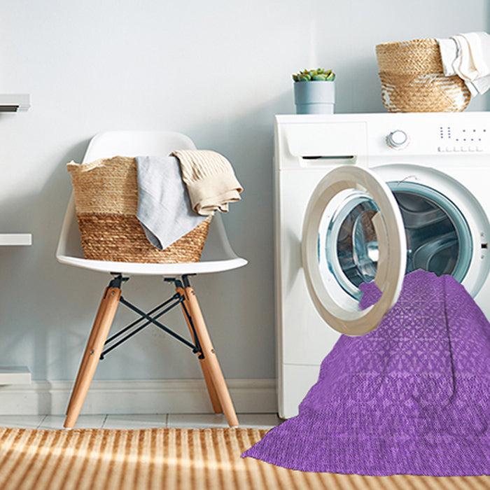 Machine Washable Transitional Purple Rug in a Washing Machine, wshpat324pur