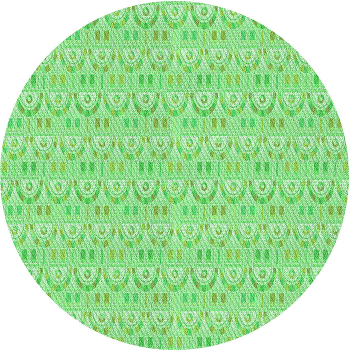 Square Machine Washable Transitional Green Rug in a Living Room, wshpat3240grn
