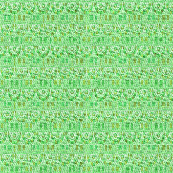Round Patterned Green Rug, pat3240grn