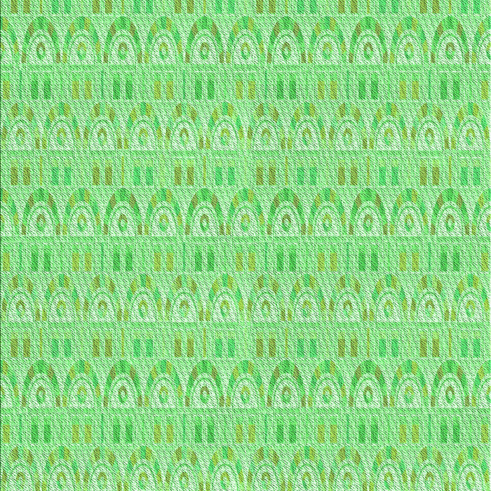 Machine Washable Transitional Green Rug, wshpat3240grn