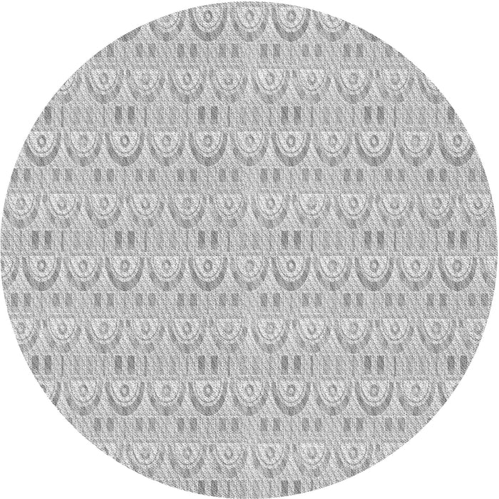 Square Patterned Dark Gray Rug, pat3240gry