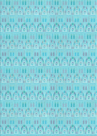 Machine Washable Transitional Blue Turquoise Green Rug, wshpat3240lblu