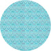 Square Patterned Blue Turquoise Green Rug, pat3240lblu