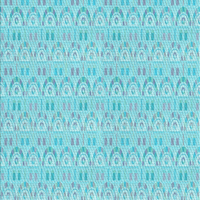 Patterned Blue Turquoise Green Rug, pat3240lblu