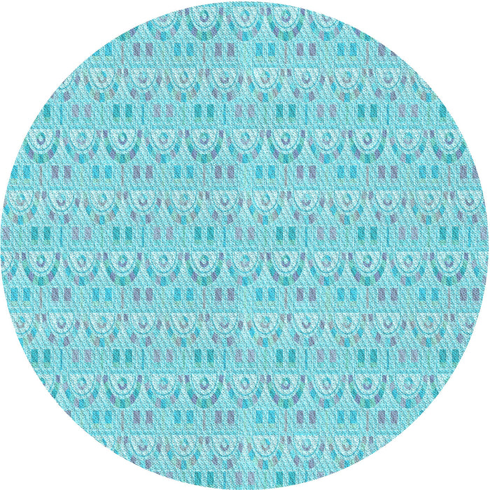 Square Machine Washable Transitional Blue Turquoise Green Rug in a Living Room, wshpat3240lblu