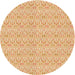 Square Patterned Orange Rug, pat3240org