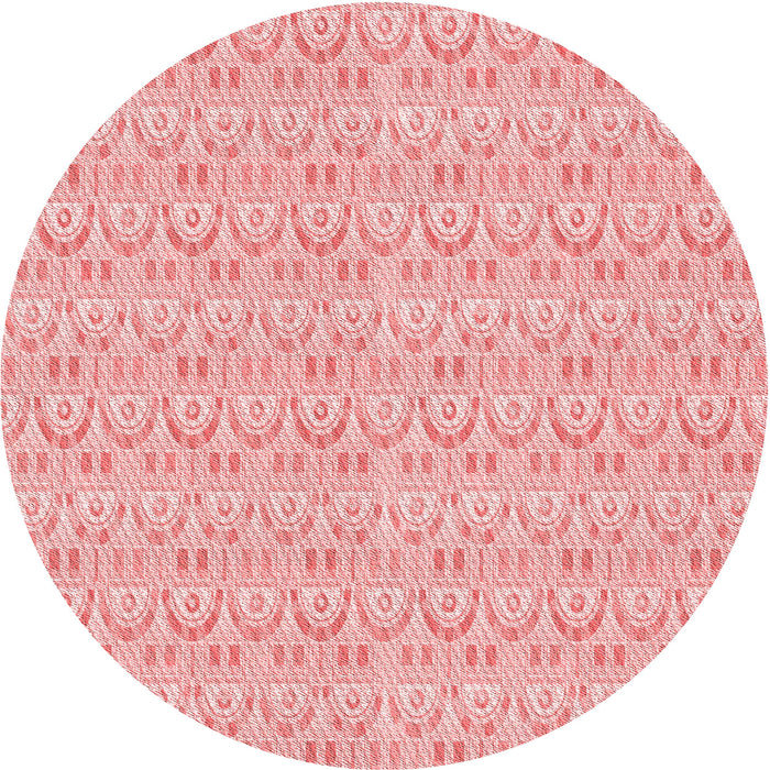 Square Patterned Red Rug, pat3240rd