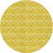 Square Patterned Yellow Rug, pat3240yw