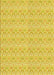 Machine Washable Transitional Yellow Rug, wshpat3240yw