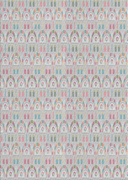 Patterned Platinum Gray Novelty Rug, pat3240