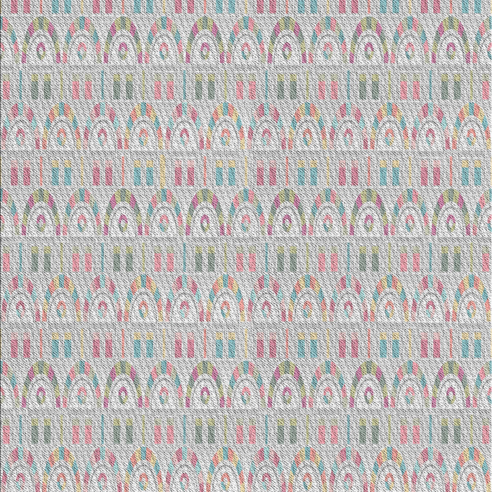 Patterned Platinum Gray Novelty Rug, pat3240