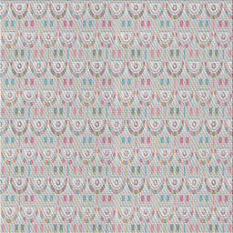 Square Patterned Platinum Gray Novelty Rug, pat3240