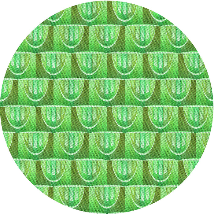 Square Patterned Emerald Green Rug, pat3241grn