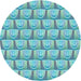 Square Patterned Blue Ivy Blue Rug, pat3241lblu