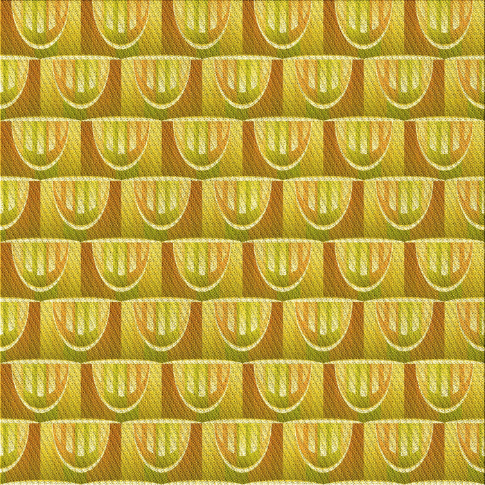 Round Patterned Bright Gold Yellow Rug, pat3241yw