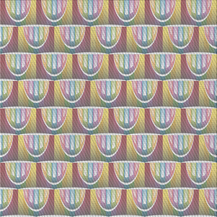 Square Patterned Mauve Taupe Purple Novelty Rug, pat3241