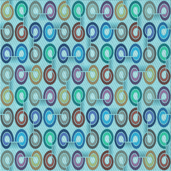 Round Machine Washable Transitional Green Rug, wshpat3242lblu