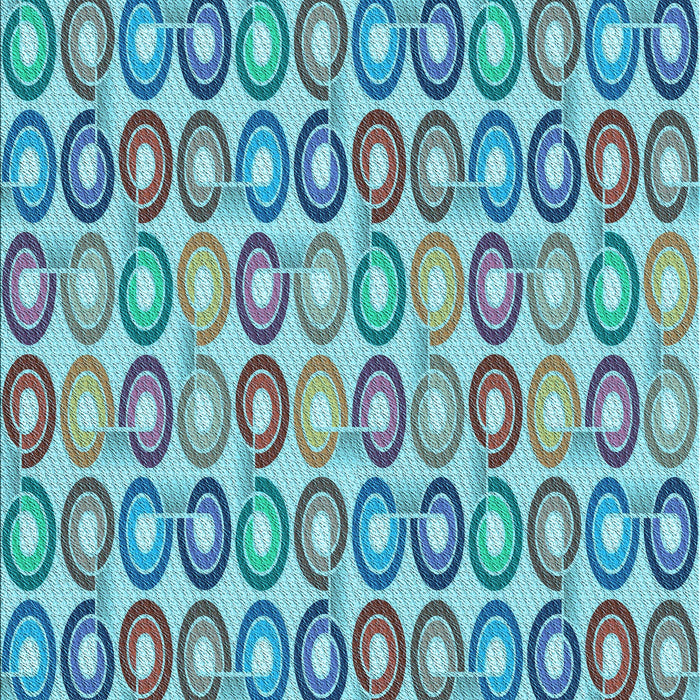 Patterned Green Rug, pat3242lblu