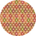 Square Patterned Yellow Orange Rug, pat3242org