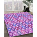 Patterned Violet Purple Rug in Family Room, pat3242pur