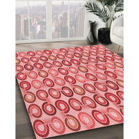 Patterned Pastel Pink Rug, pat3242rd