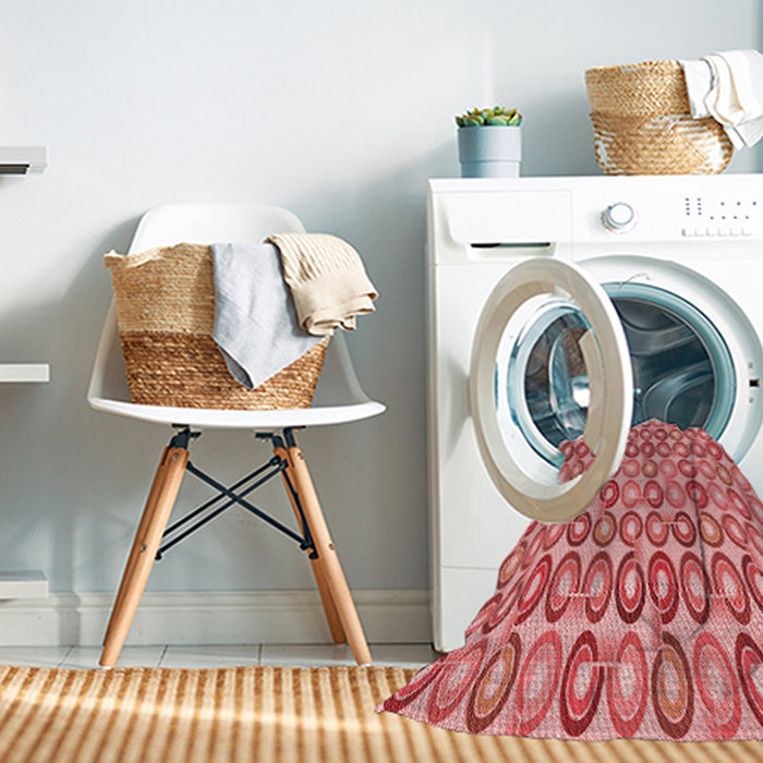 Machine Washable Transitional Pastel Pink Rug in a Washing Machine, wshpat3242rd