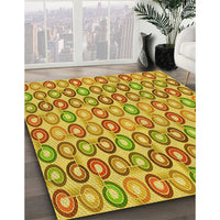 Patterned Yellow Rug, pat3242yw