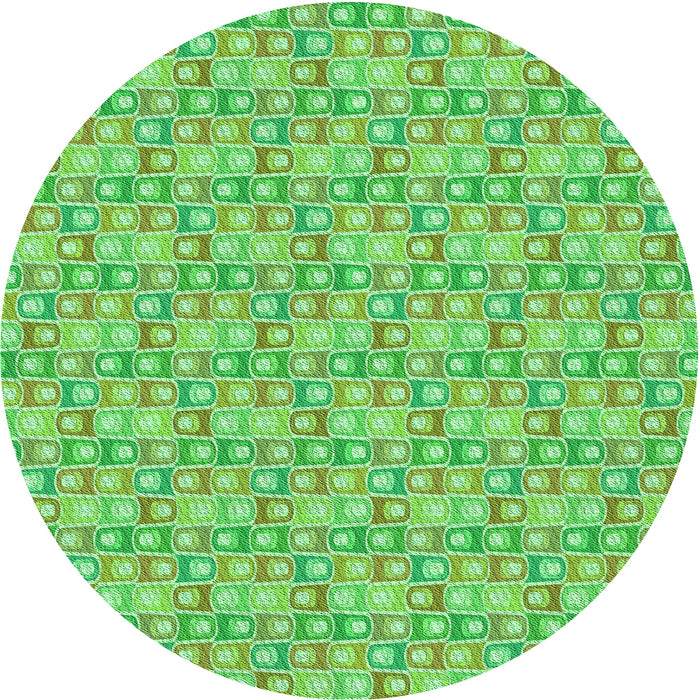 Square Machine Washable Transitional Green Rug in a Living Room, wshpat3243grn