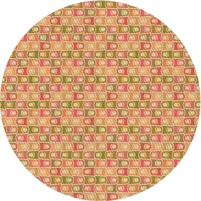Square Machine Washable Transitional Yellow Orange Rug in a Living Room, wshpat3243org