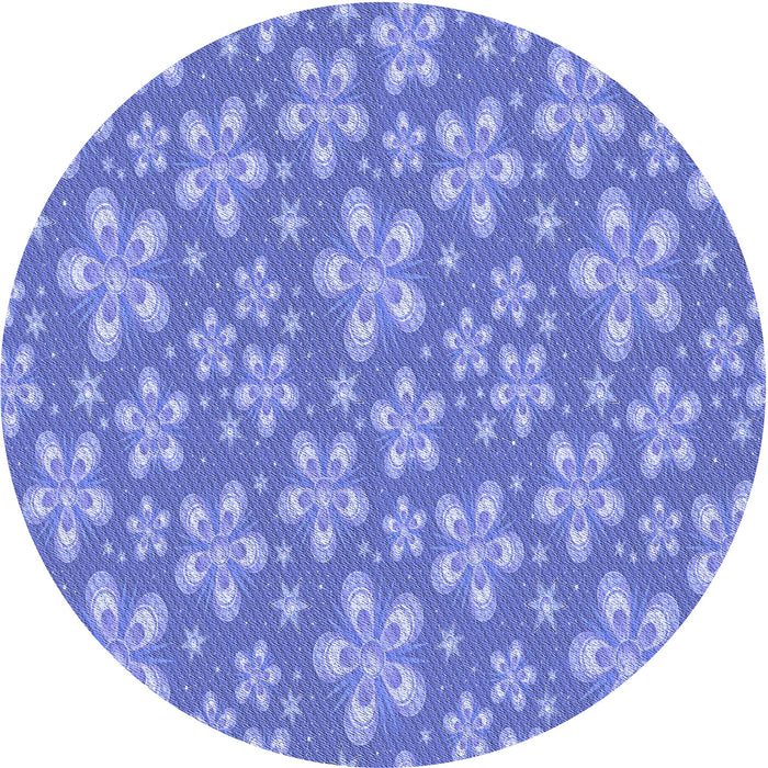 Square Patterned Denim Blue Rug, pat3244blu
