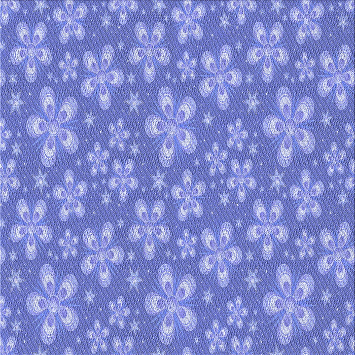 Round Patterned Denim Blue Rug, pat3244blu
