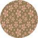 Square Patterned Light Brown Rug, pat3244brn