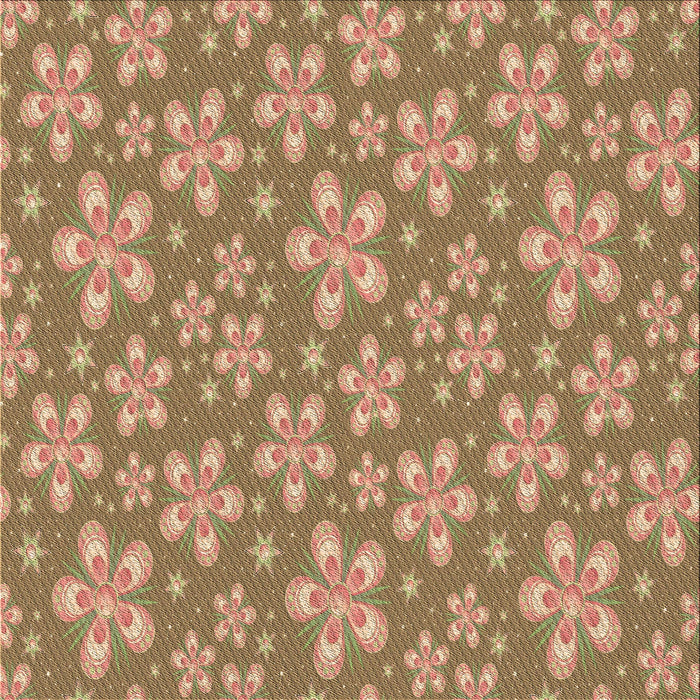 Round Machine Washable Transitional Light Brown Rug, wshpat3244brn