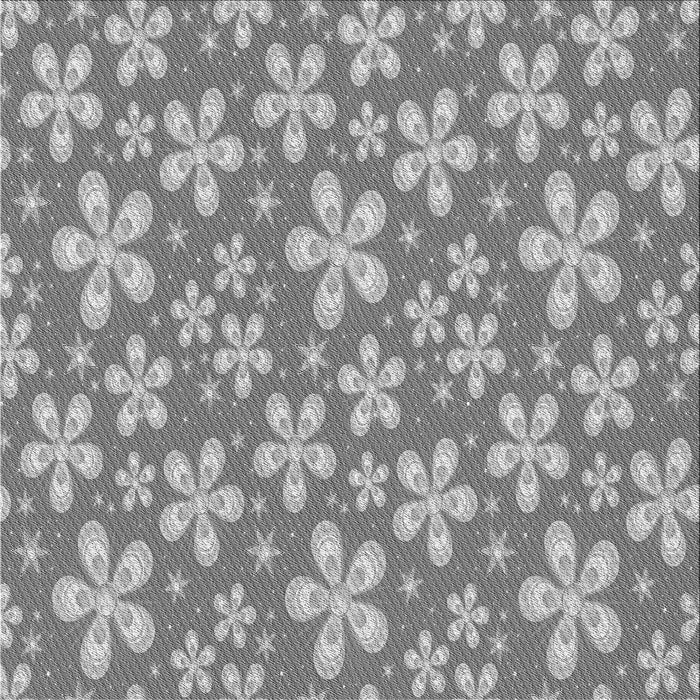 Round Patterned Cloud Gray Rug, pat3244gry