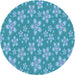 Square Patterned Blue Ivy Blue Rug, pat3244lblu