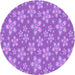 Square Patterned Purple Rug, pat3244pur