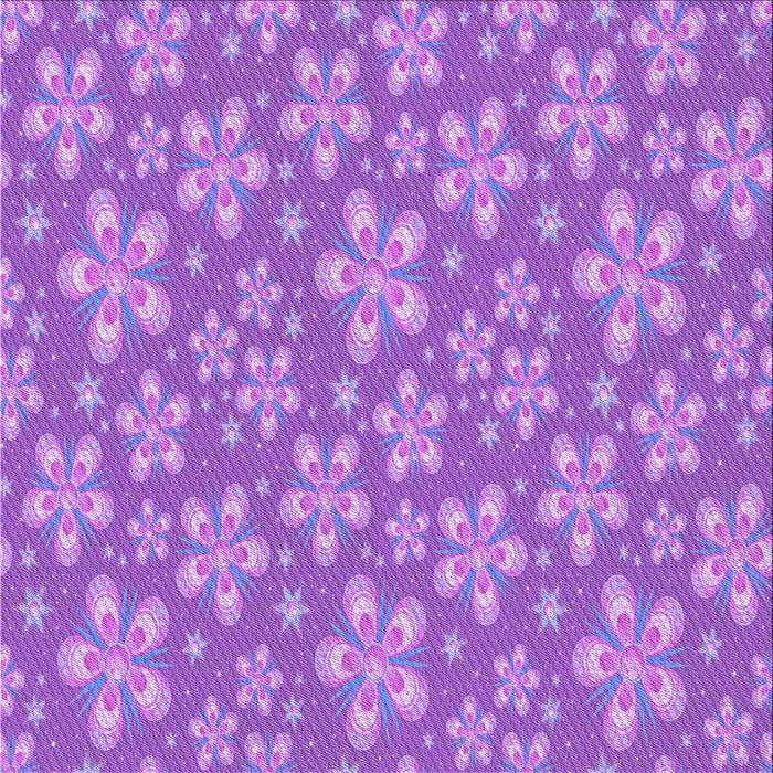 Round Machine Washable Transitional Purple Rug, wshpat3244pur