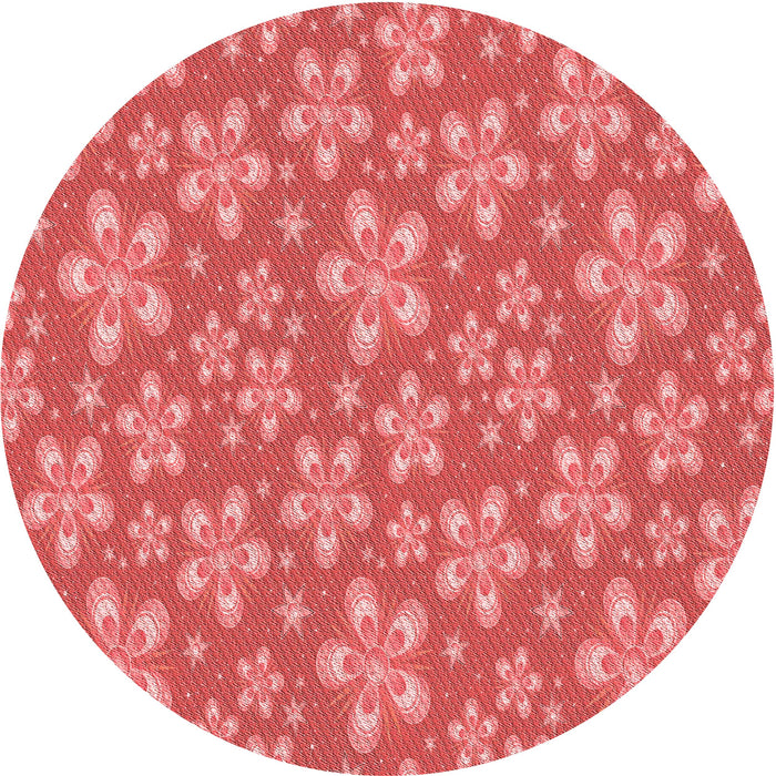 Square Patterned Red Rug, pat3244rd