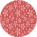 Square Patterned Red Rug, pat3244rd