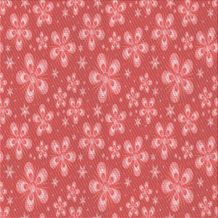 Round Patterned Red Rug, pat3244rd