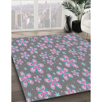 Patterned Purple Novelty Rug, pat3244