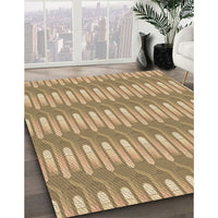 Patterned Yellow Orange Rug, pat3245brn