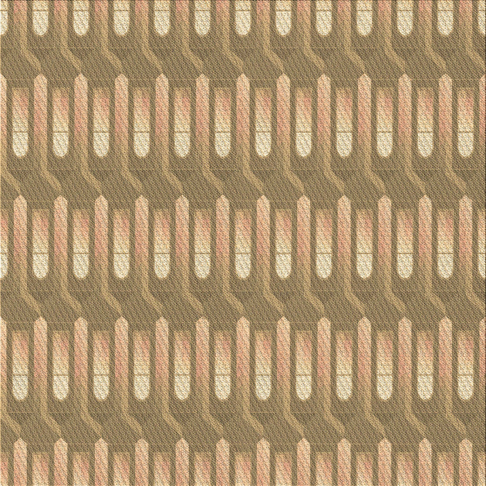 Round Patterned Yellow Orange Rug, pat3245brn