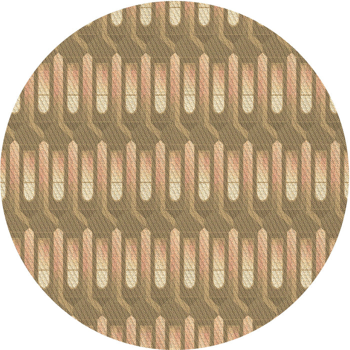 Square Patterned Yellow Orange Rug, pat3245brn