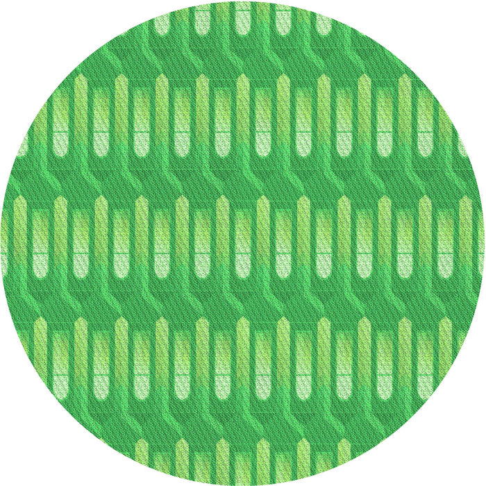 Square Machine Washable Transitional Neon Green Rug in a Living Room, wshpat3245grn