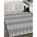 Machine Washable Transitional Platinum Gray Rug in a Family Room, wshpat3245gry