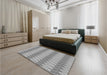 Patterned Platinum Gray Rug in a Bedroom, pat3245gry